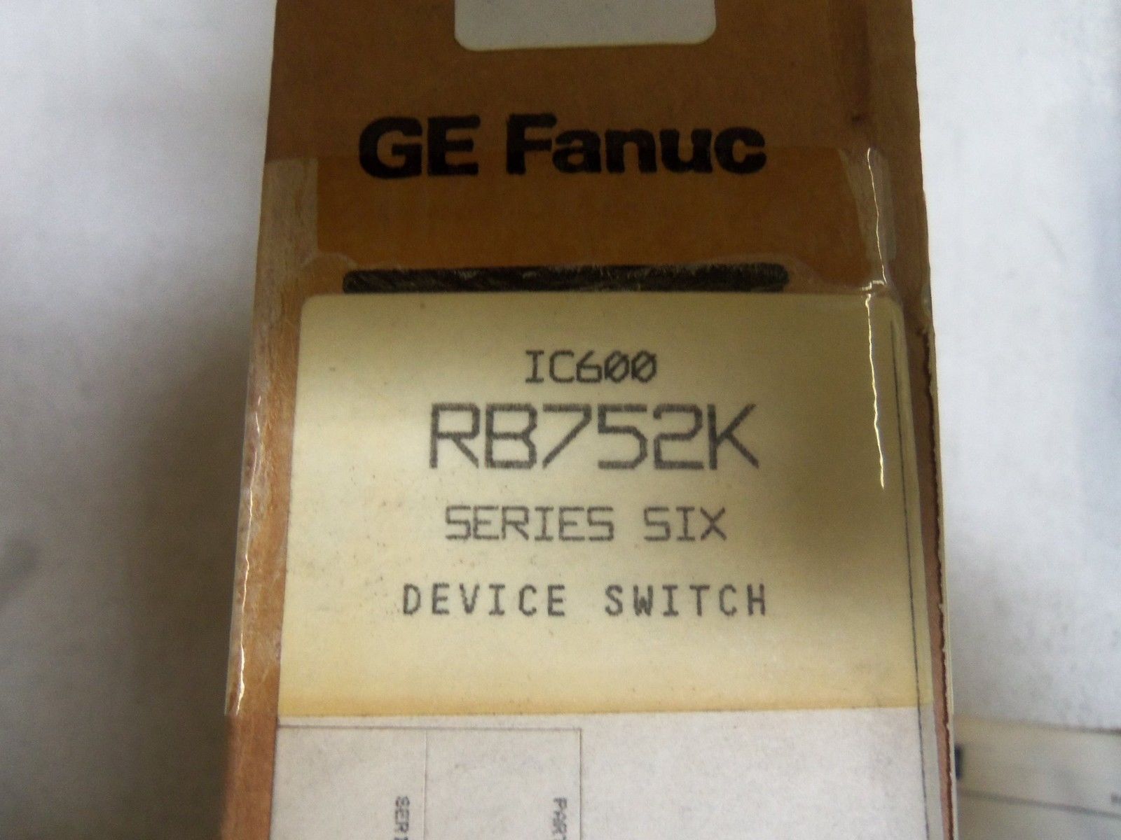 GE FANUC IC600RB752K SWITCH MODULE NSMP