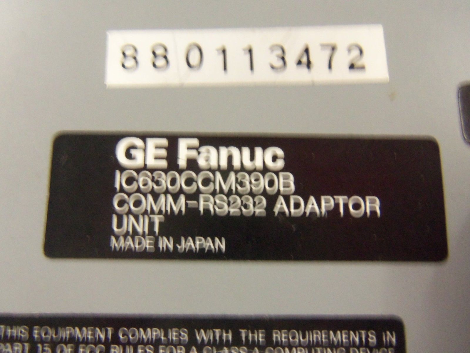 GE FANUC IC630CCM390B UNMP