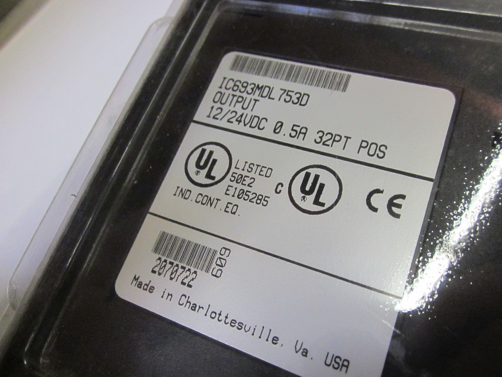 GE FANUC IC693MDL753D OUTPUT MODULE 0.5A 12/24VDC NSMP