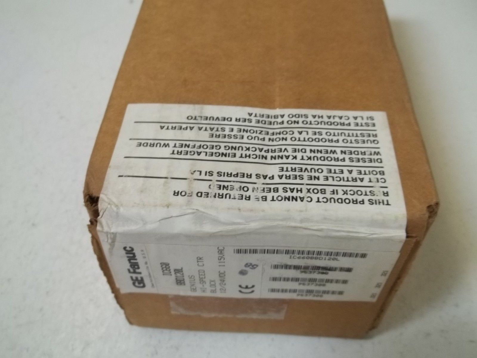 GE FANUC IC660BBD120L HI-SPPED CTR BLOCK 12/24VDC 115VAC NSFS