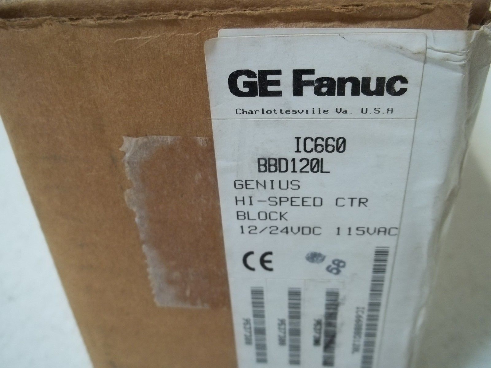 GE FANUC IC660BBD120L HI-SPPED CTR BLOCK 12/24VDC 115VAC NSFS