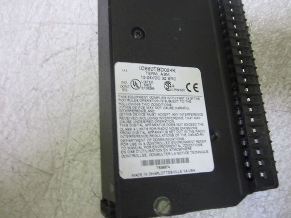 GE FANUC IC660TBD024K TERMINAL ASSEMBLY 12-24VDC  UNMP