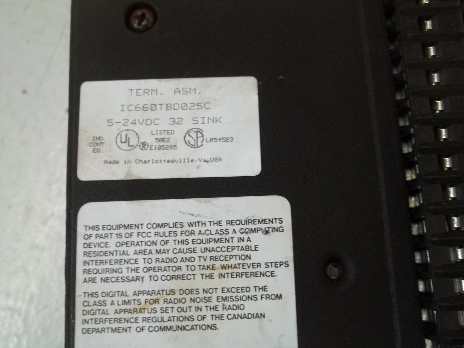 GE FANUC IC660TBD025C WITH IC660EBD025F UNMP