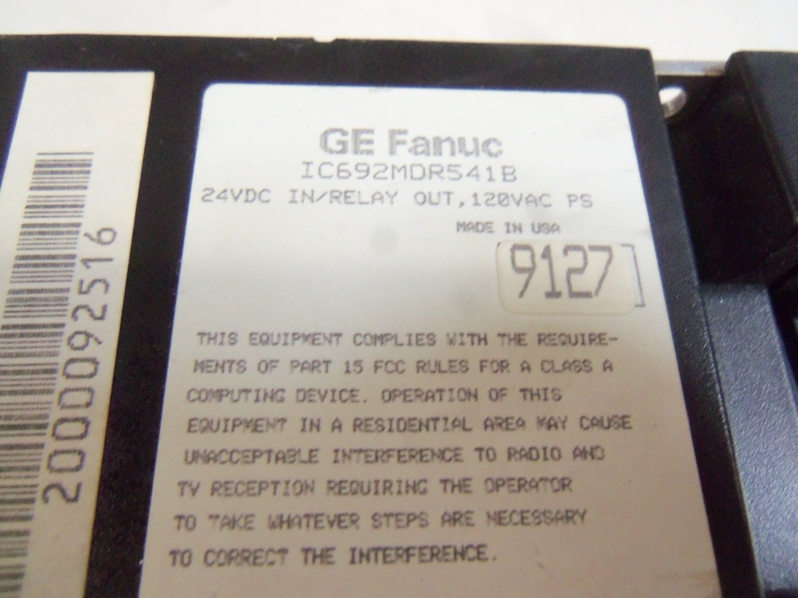 GE FANUC IC692CPU211B PROGRAMMABLE CONTROLLER IC692MDR541B UNMP