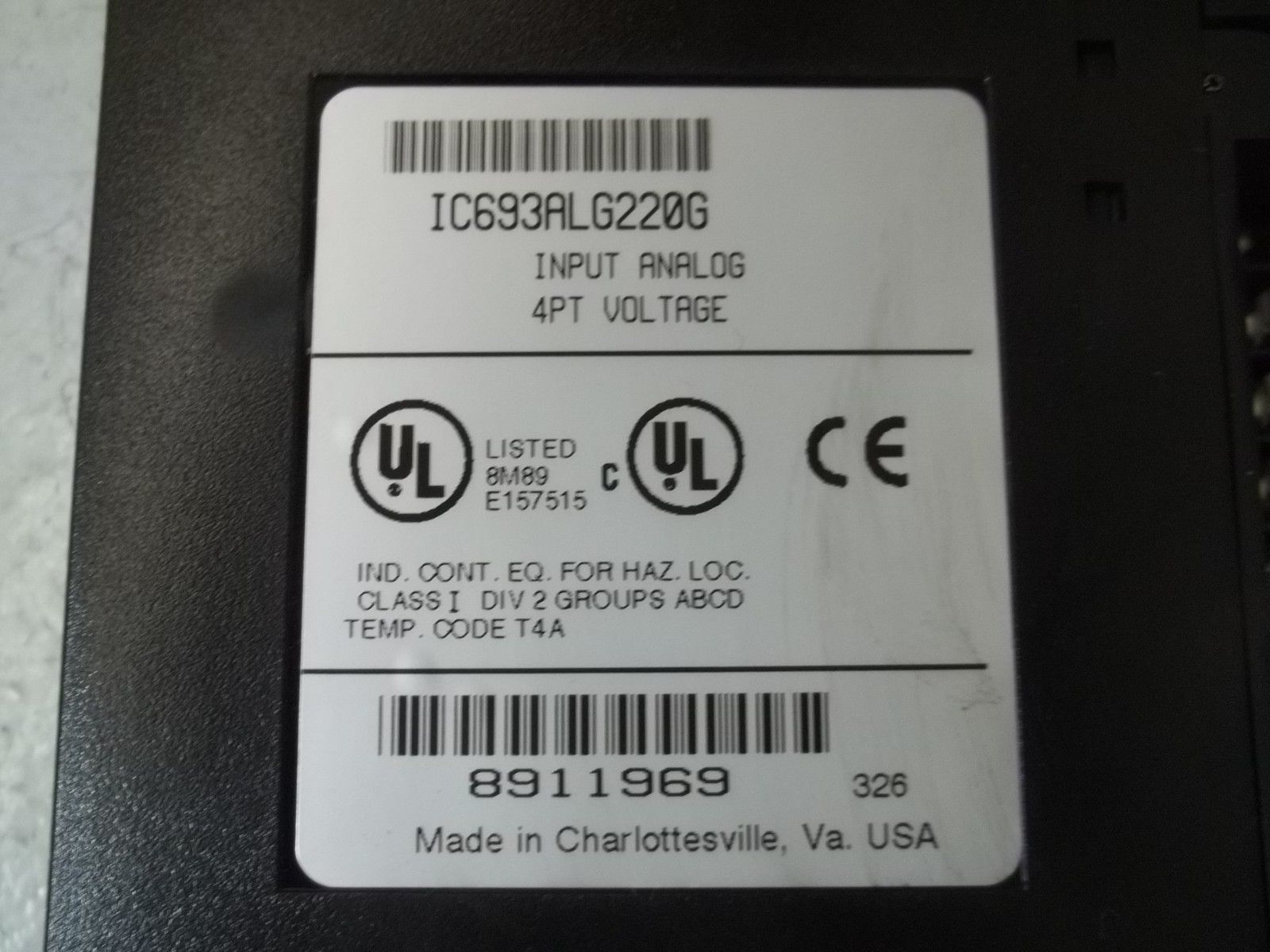 GE FANUC IC693ALG220G INPUT ANALOG 4PT VOLTAGE UNMP