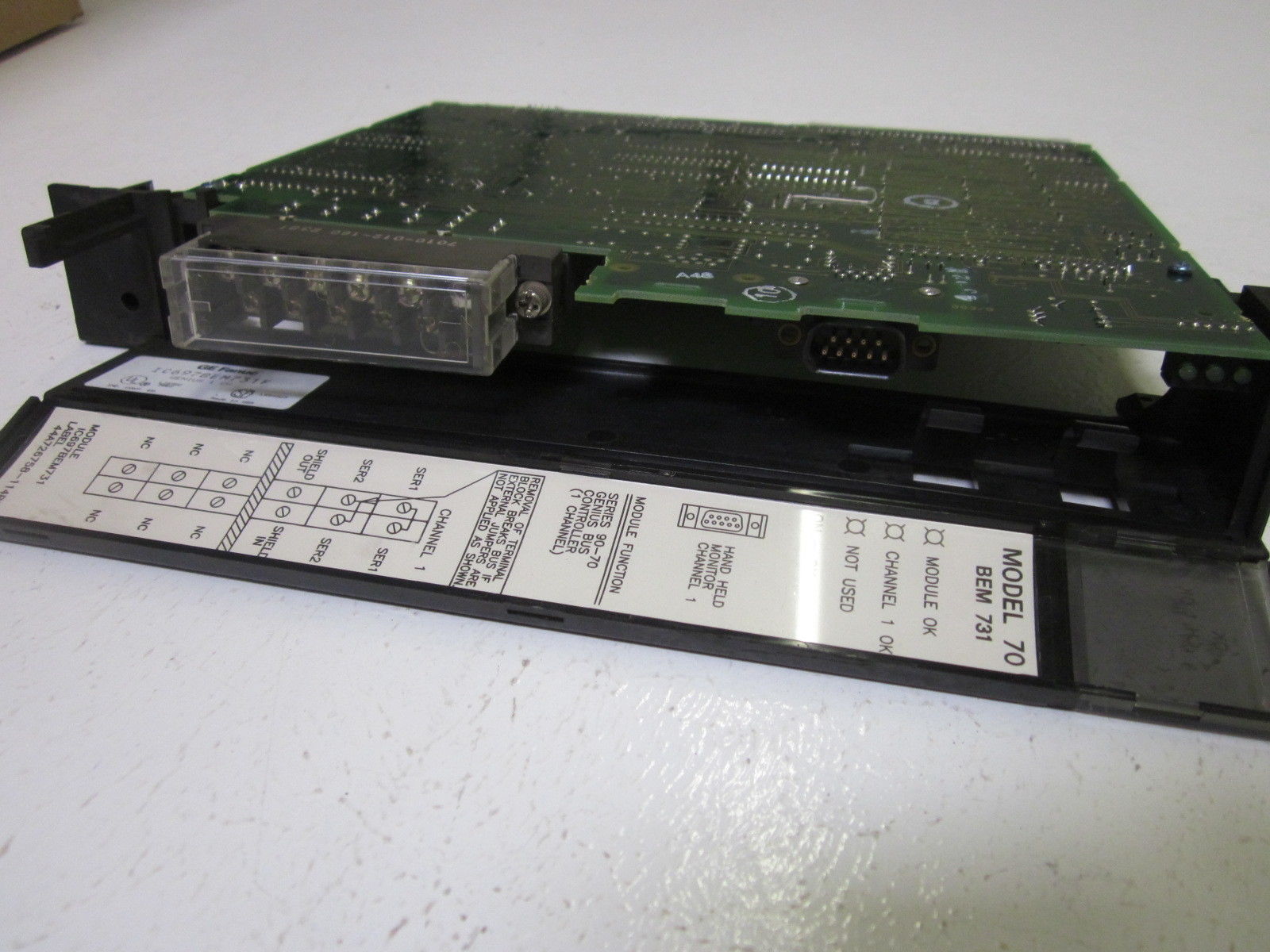 GE FANUC IC697BEM731F CONTROL MODULE I/O BUS CONTROLLER SER. 90-70 UNMP
