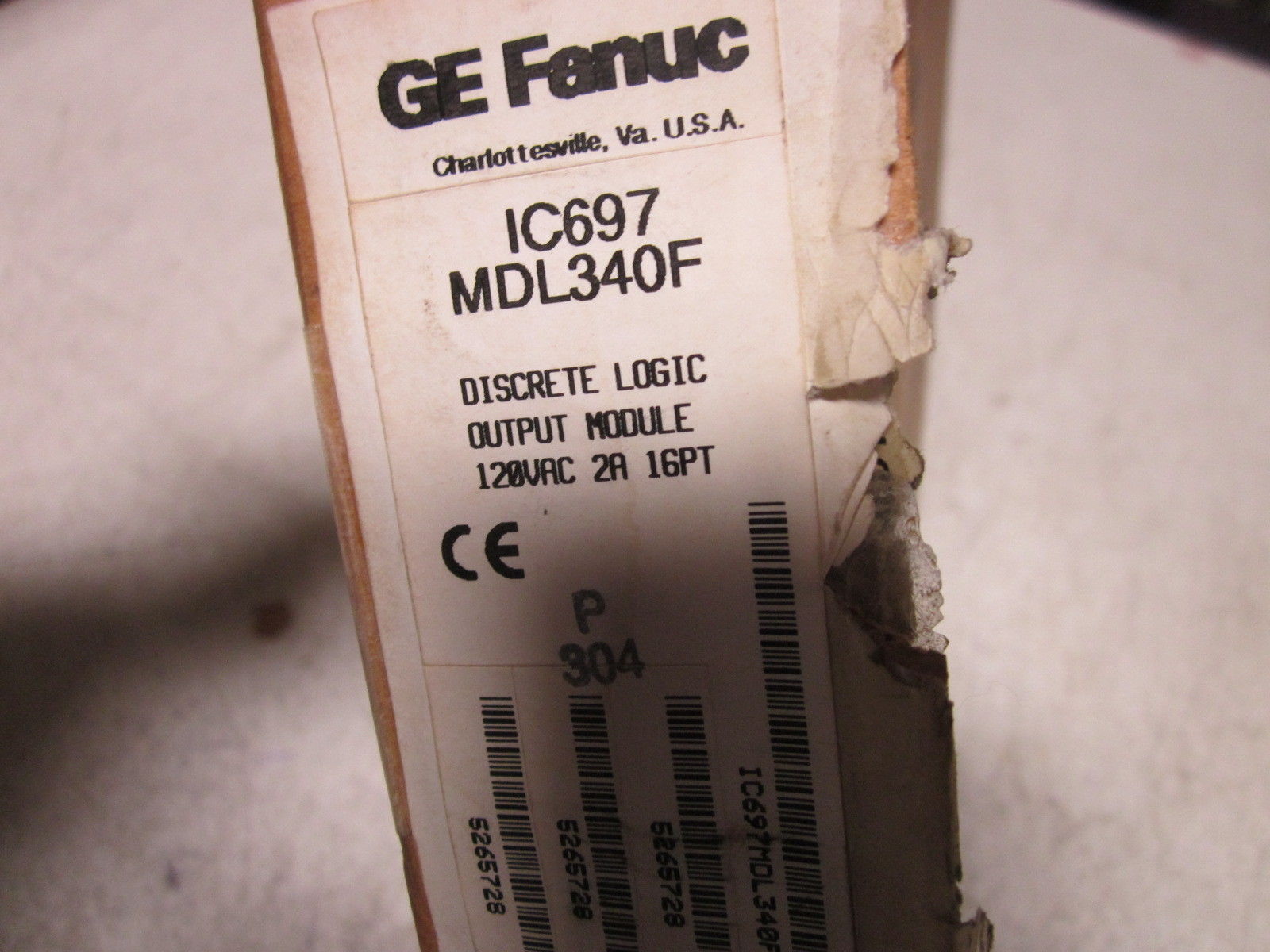 GE FANUC IC697MDL340F 120VAC DISCRETE LOGIC OUTPUT MODULE UNMP
