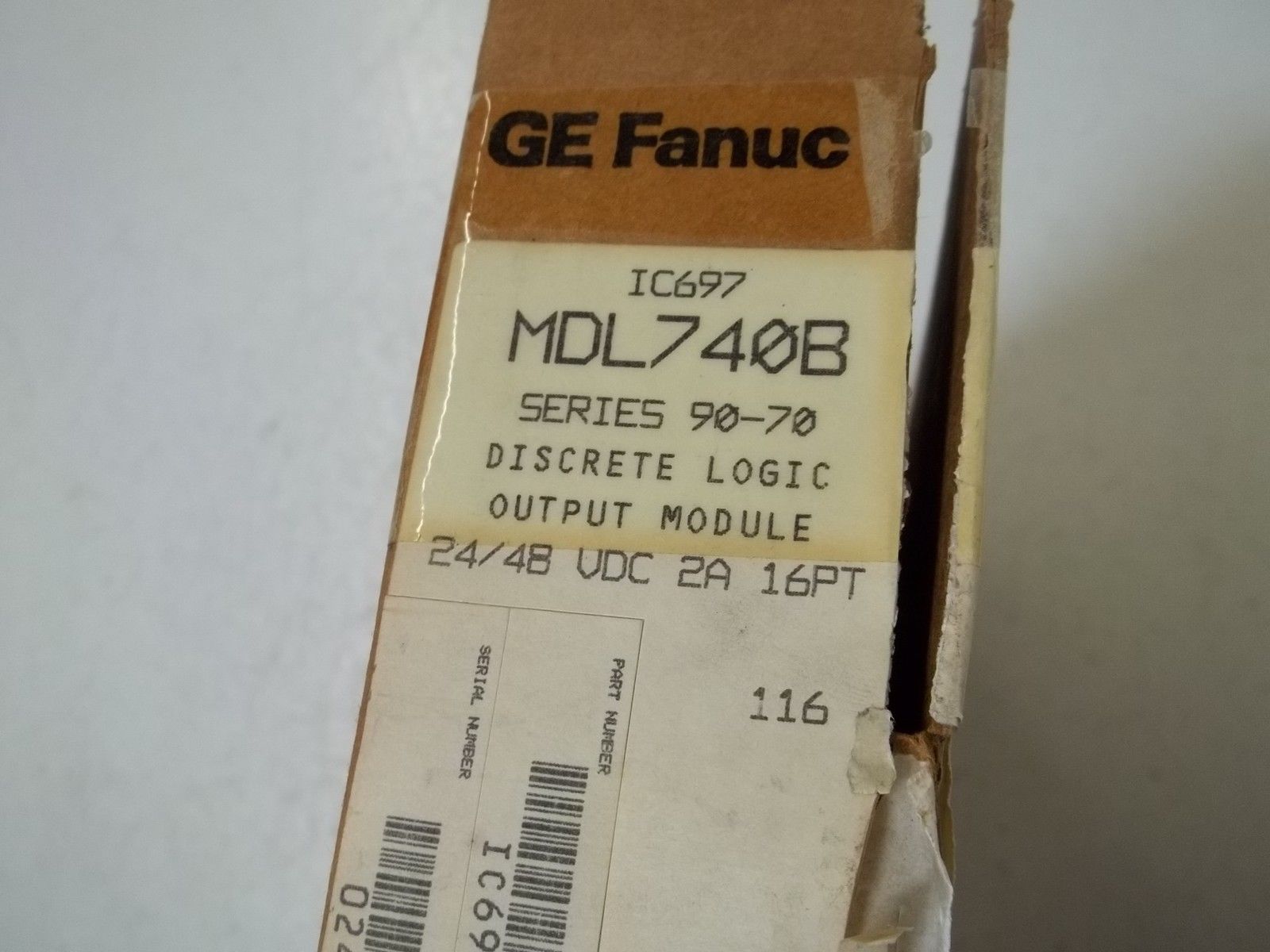 GE FANUC IC697MDL740B OUTPUT MODULE 24/48VDC 2A 16PT NSMP