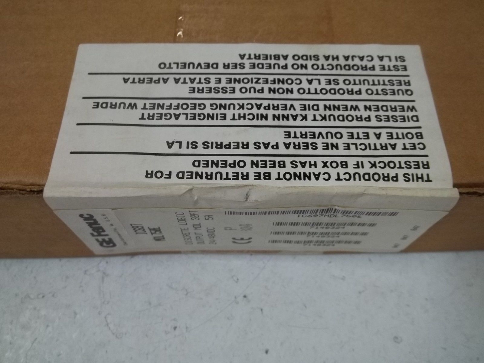 GE FANUC IC697MDL750E OUTPUT MODULE 32PT 24/48VDC .5A NSFS