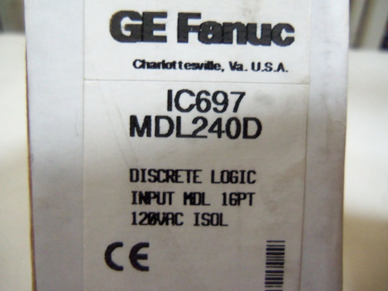 GE FANUC IC697MDL240D INPUT MODULE NSFS