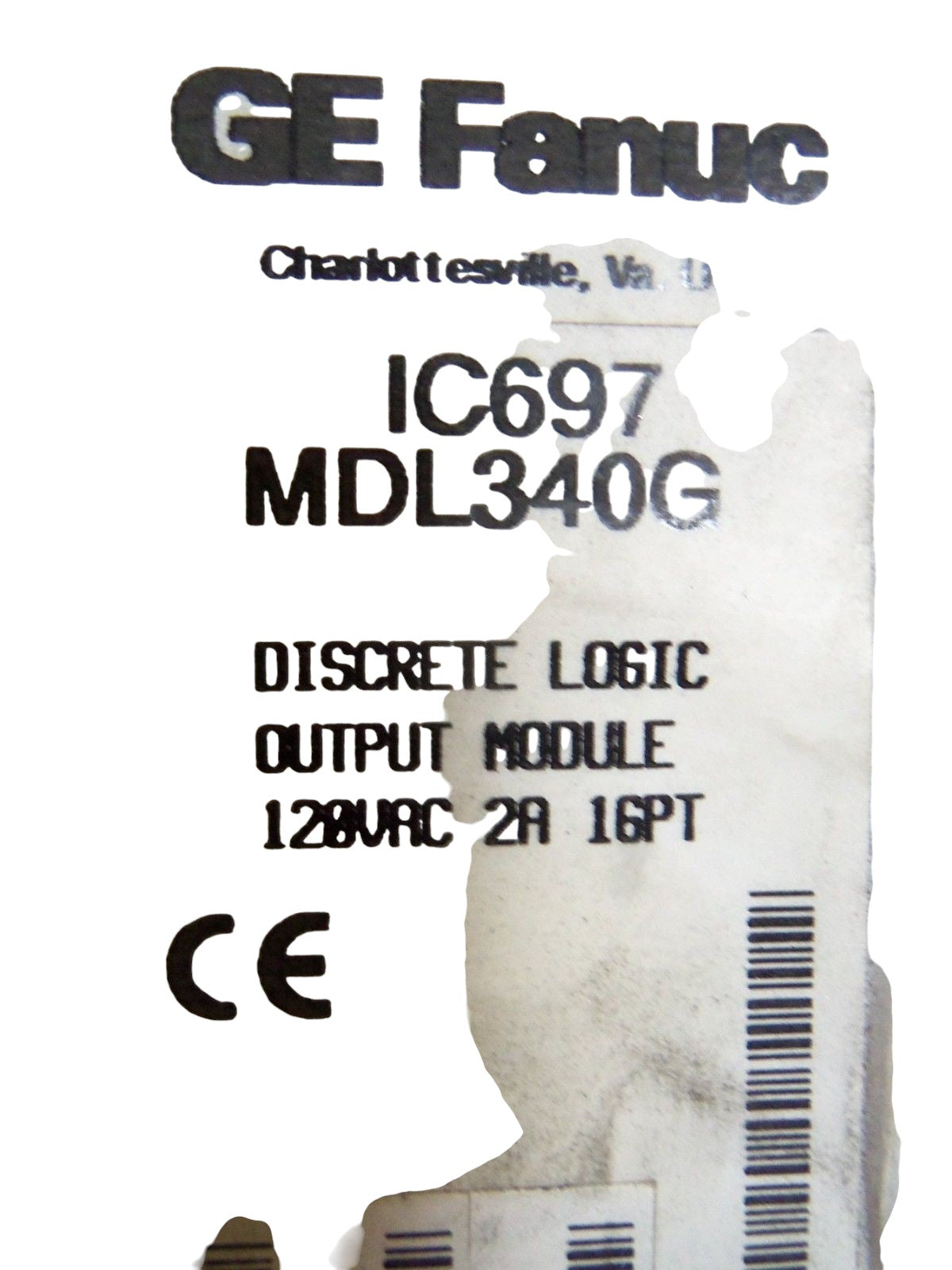 GE FANUC OUTPUT MODULE IC697MDL340G DISCRETE LOGIC OUTPUT MODULE  UNMP