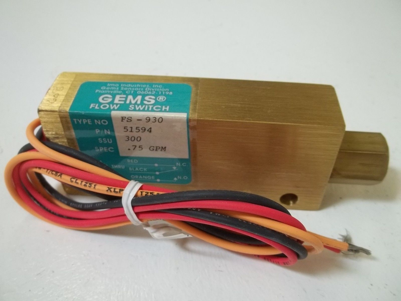 GEMS 51594 FLOW SWITCH SENSOR NSMP