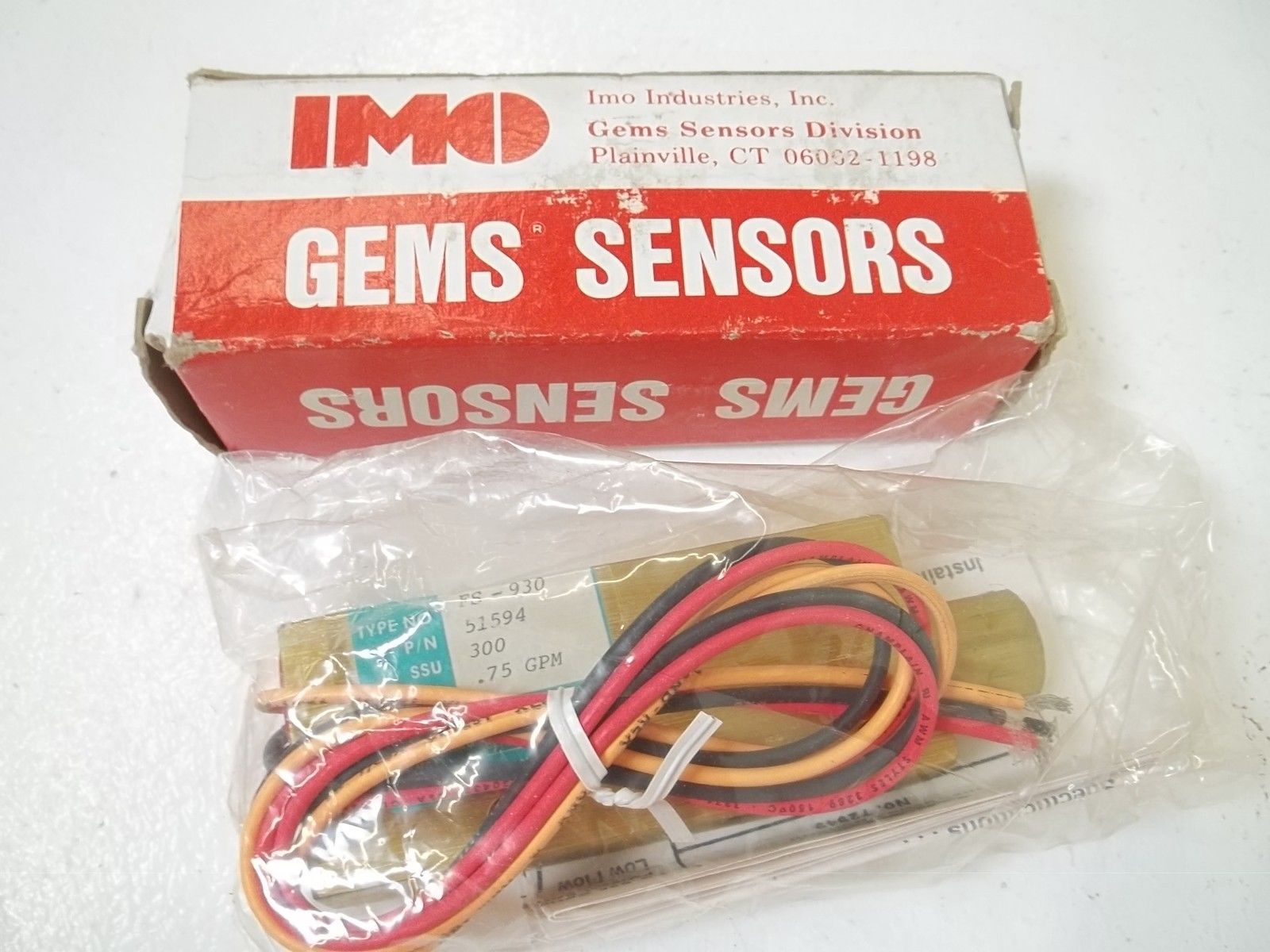 GEMS 51594 FLOW SWITCH SENSOR NSMP