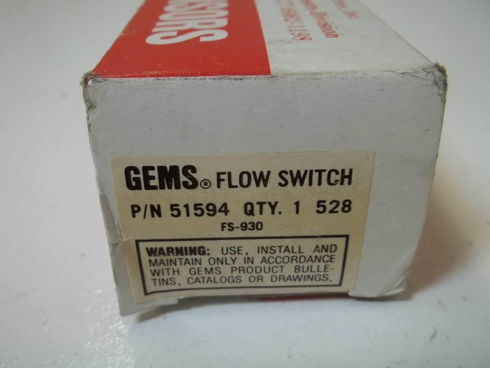GEMS 51594 FLOW SWITCH SENSOR NSMP