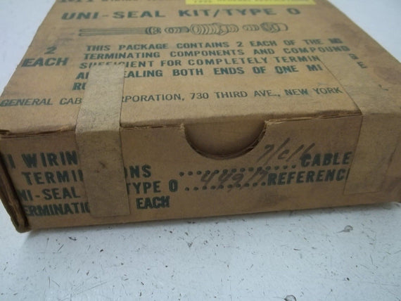 GENERAL CAM CORP. 44917 UNI-SEAL KIT/TYPE 0 *NEW IN BOX*