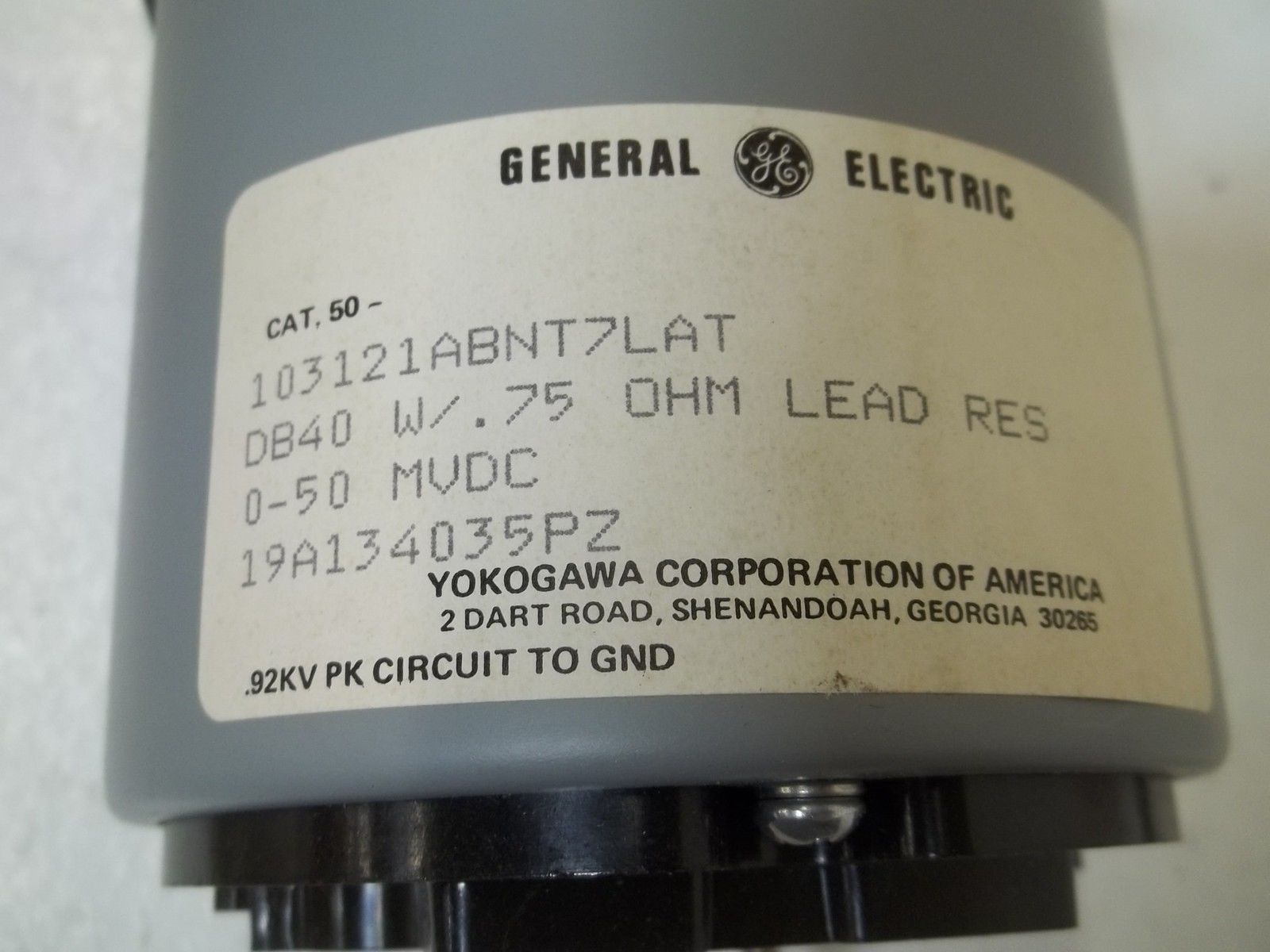 GENERAL ELECTRIC 103121ABNT7LAT PANEL METER 0-50 UNMP