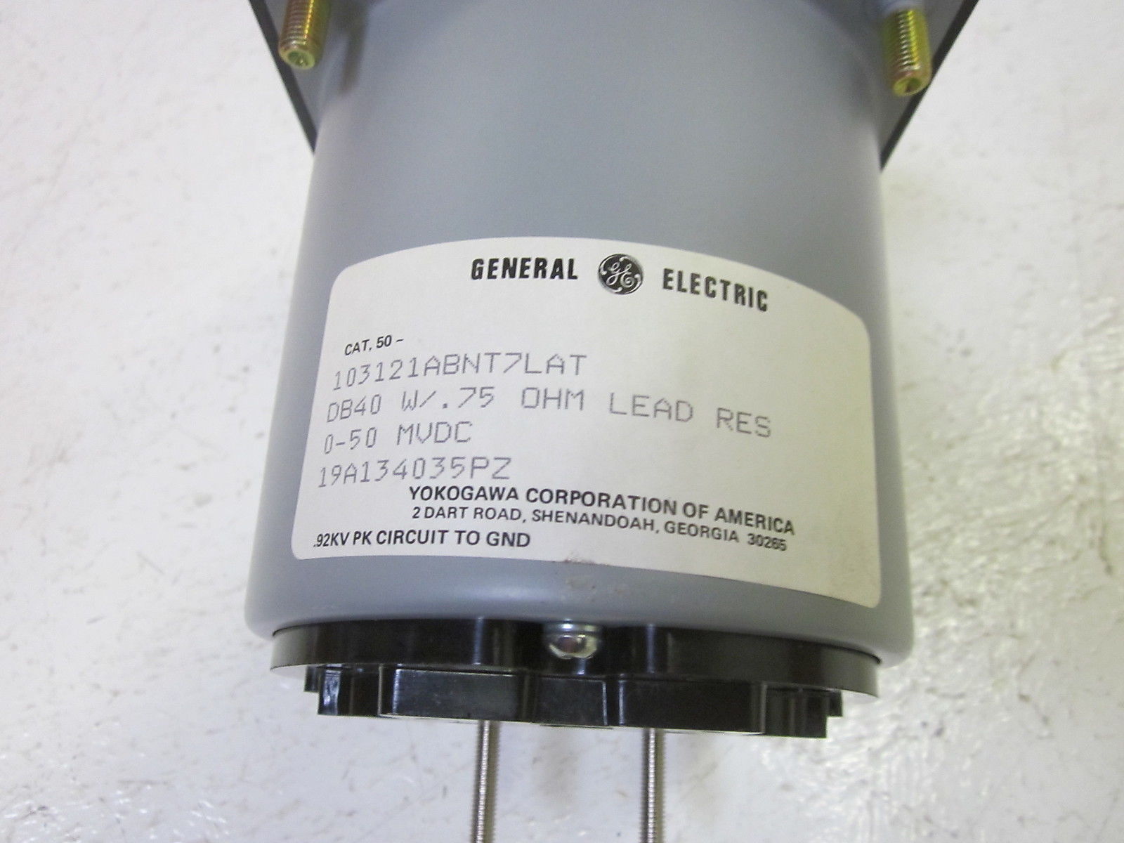 GENERAL ELECTRIC 103121ABNT7LAT 0-50 DC AMPERES PANEL METER   NSMP