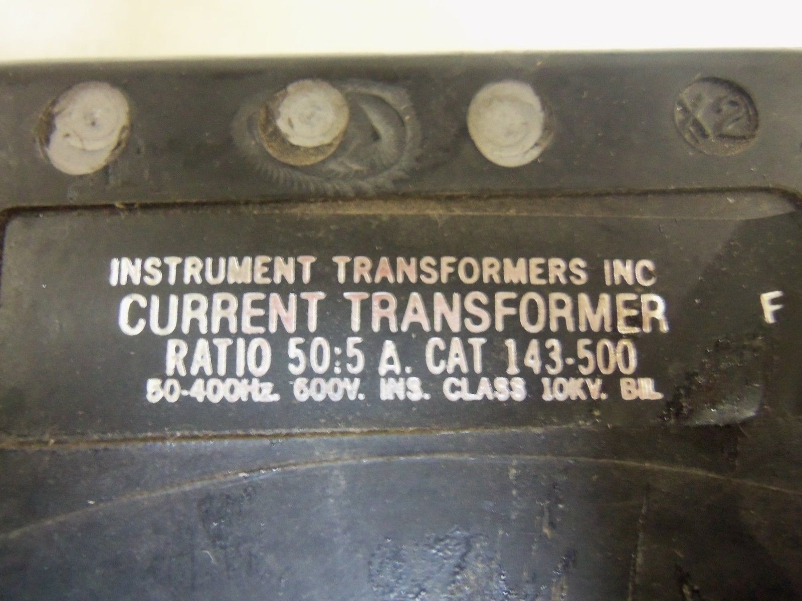 GENERAL ELECTRIC 143-500 CURRENT TRANSFORMER UNMP