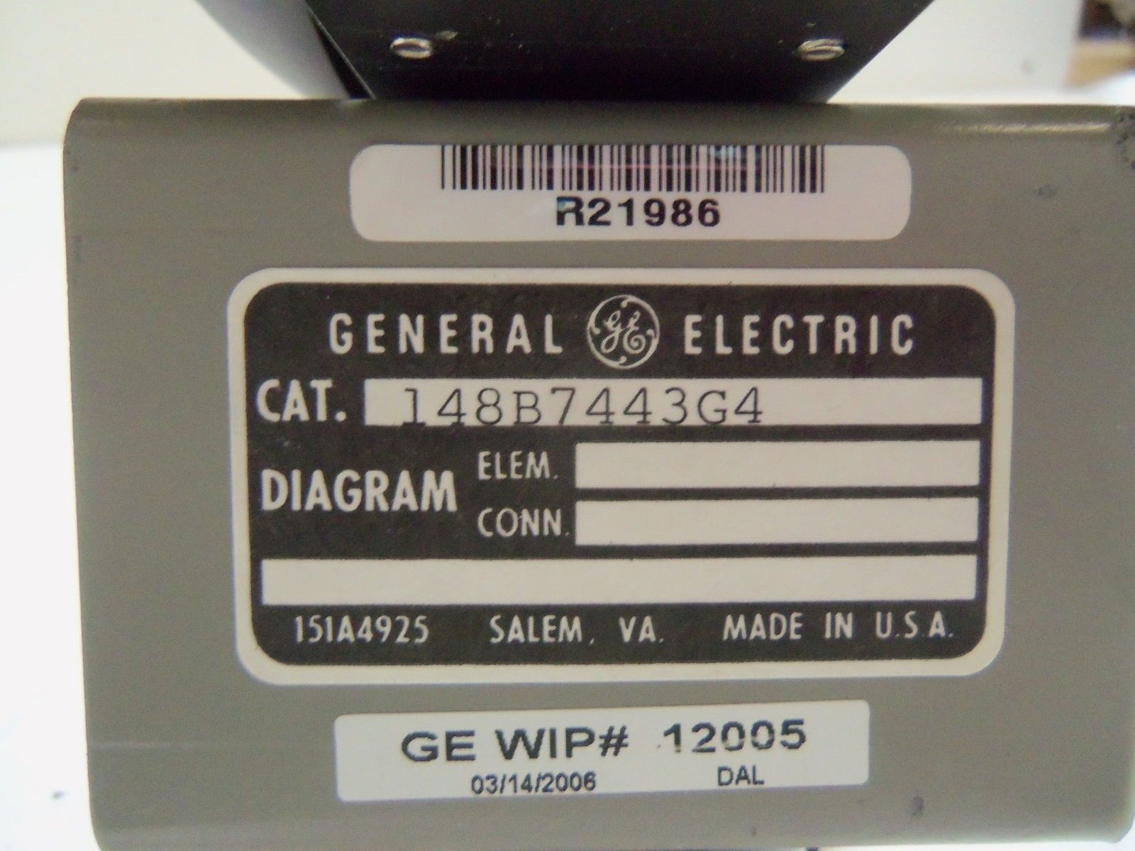 GENERAL ELECTRIC 148B7443G4  UNMP