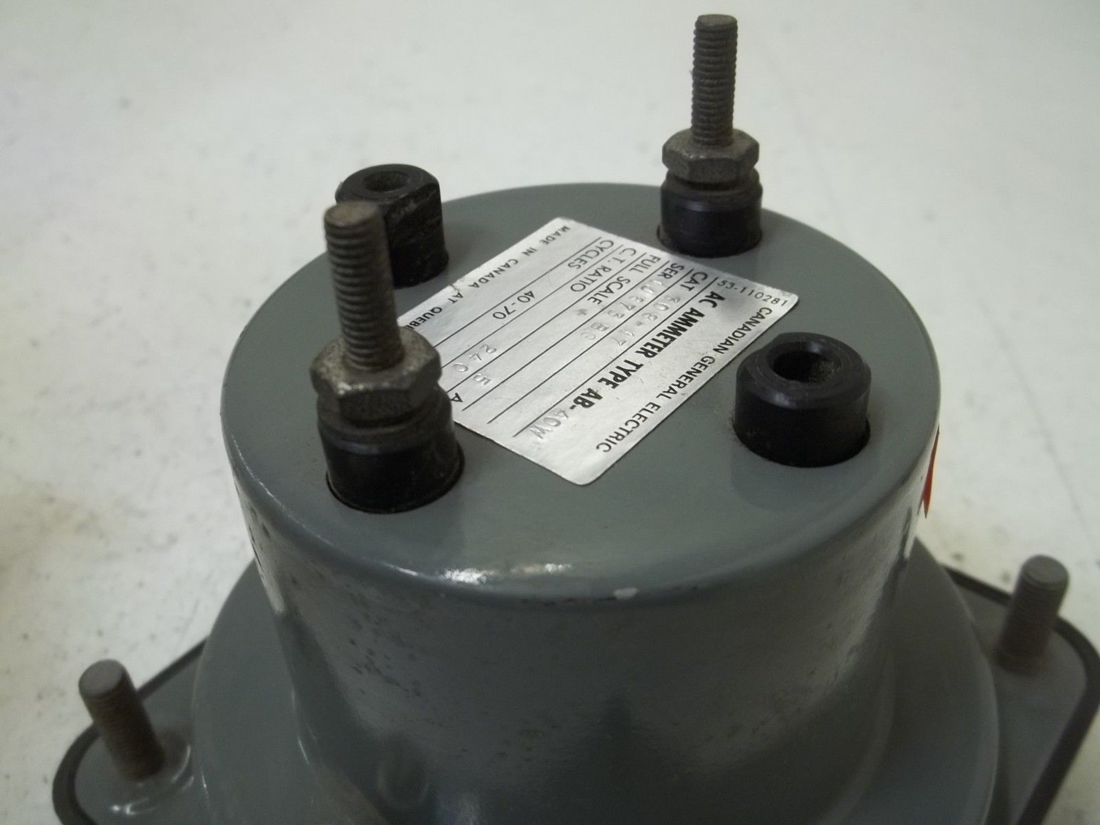 GENERAL ELECTRIC 308-17 AC AMMETER TYPE AB-40W UNMP