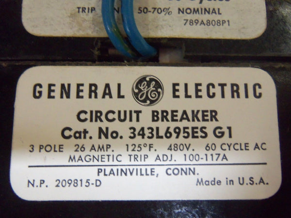 GENERAL ELECTRIC 343L695ES CIRCUIT BREAKER UNMP
