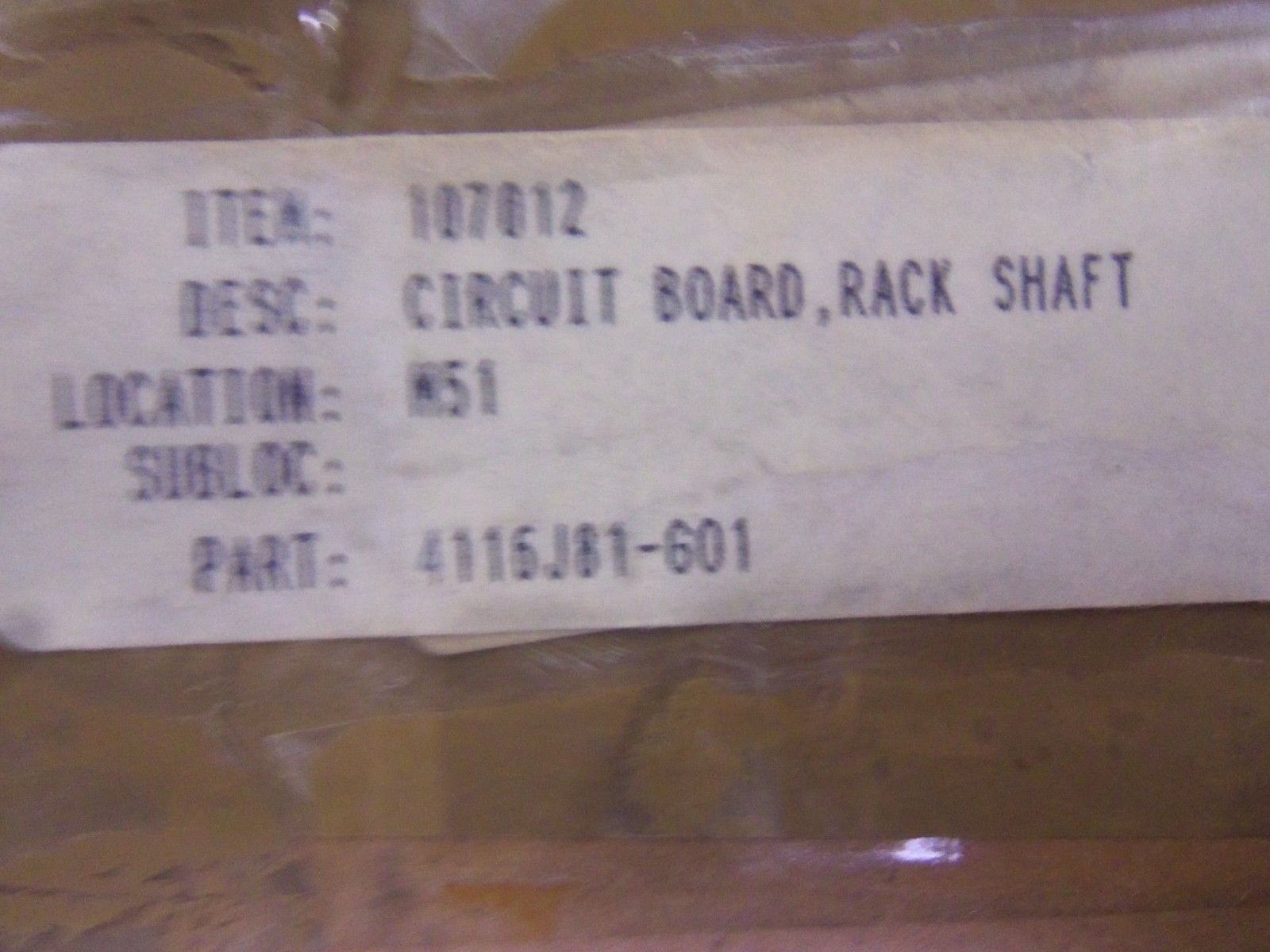 GENERAL ELECTRIC 4116J81-G01 CIRCUIT BOARD NSMP