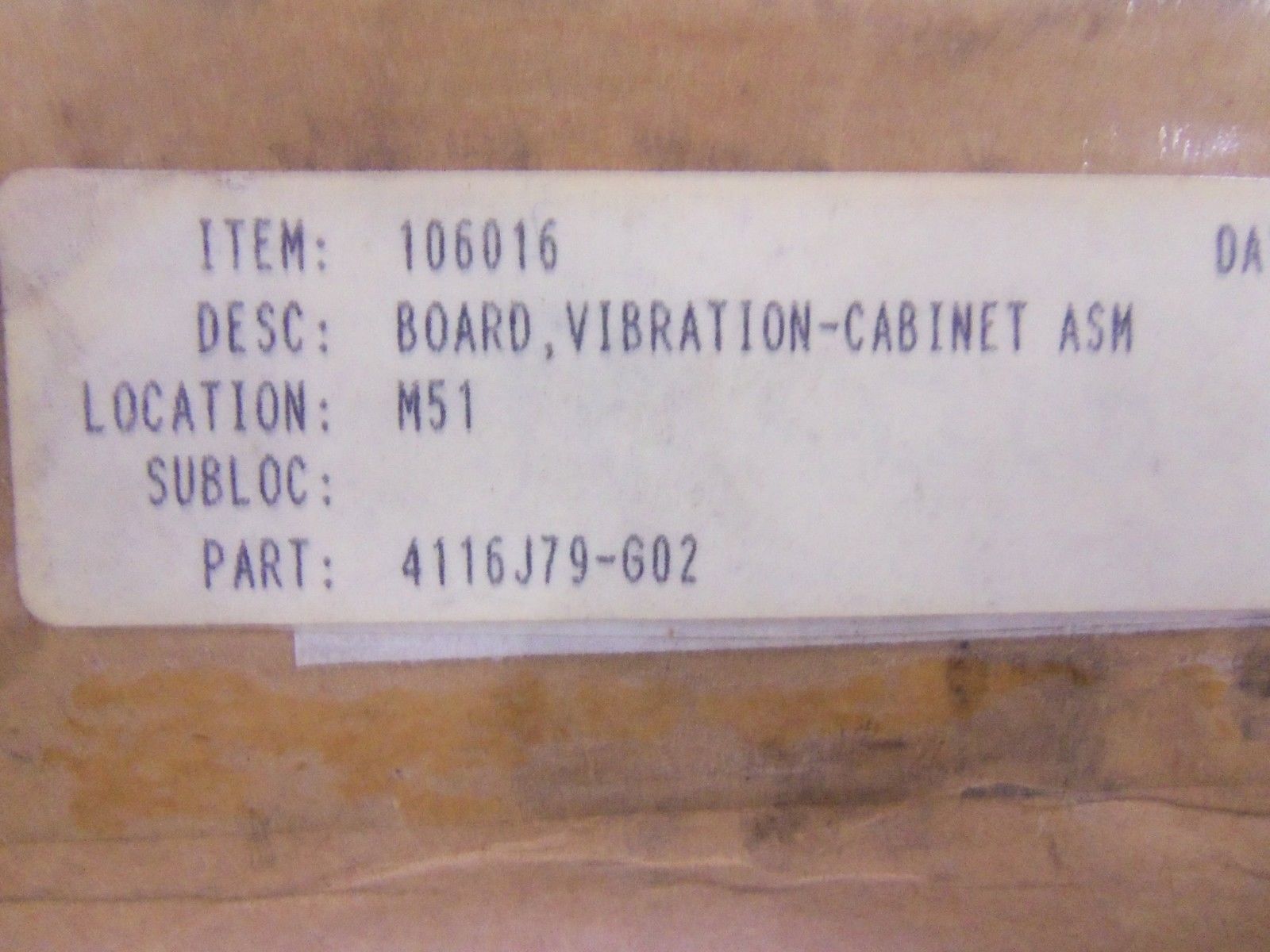 GENERAL ELECTRIC 4116J79-G02 CIRCUIT BOARD NSMP