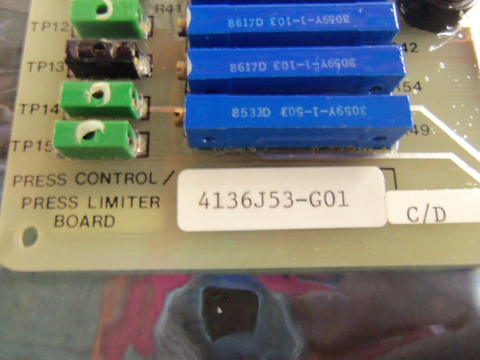 GENERAL ELECTRIC 4136J53-G01 CIRCUIT BOARD UNMP