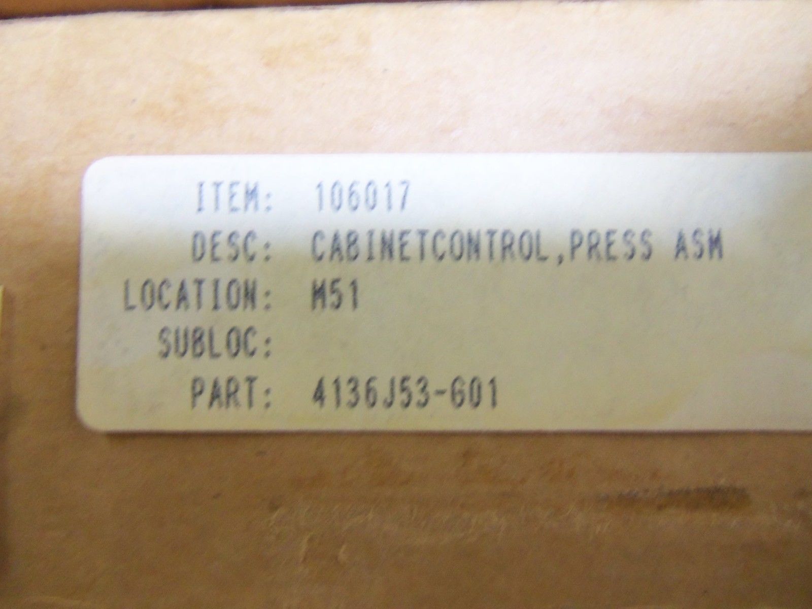 GENERAL ELECTRIC 4136J53-G01 CIRCUIT BOARD UNMP