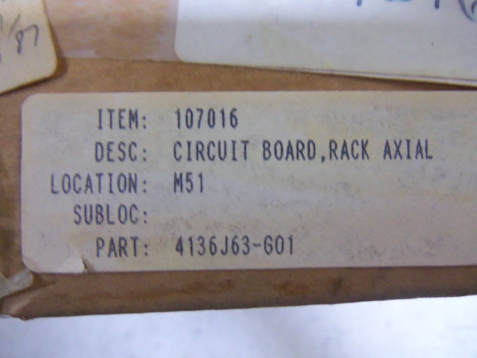 GENERAL ELECTRIC 4136J63-G01 CIRCUIT BOARD UNMP