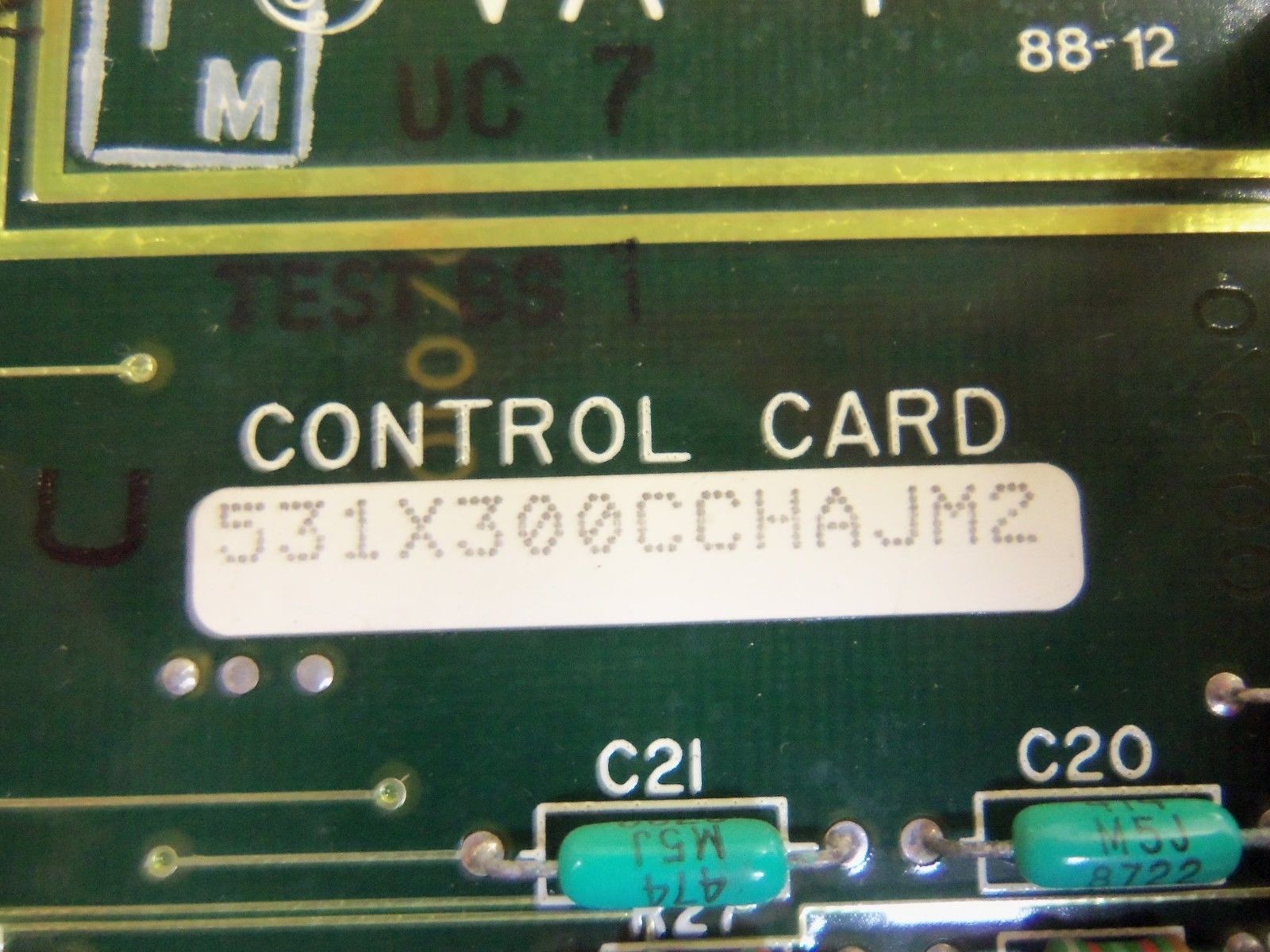 GENERAL ELECTRIC 531X300CCHAJM2 CONTROL CARD UNMP