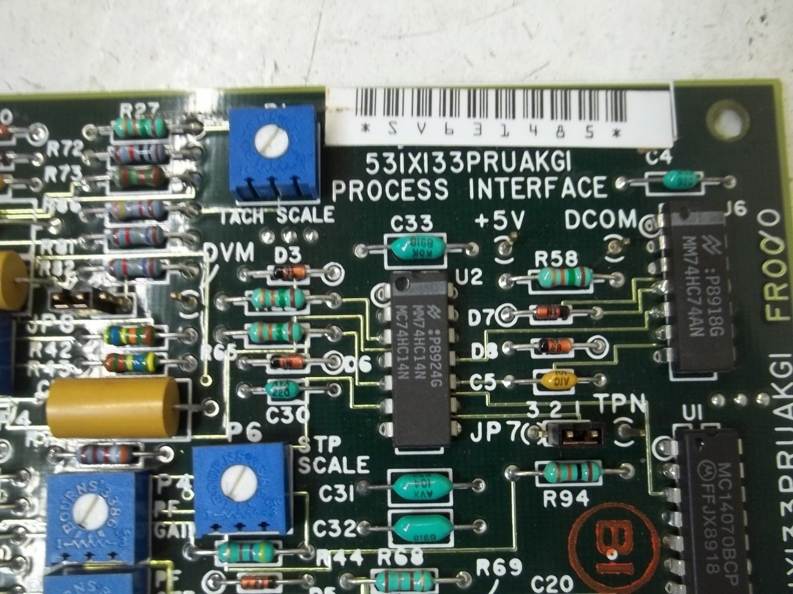 GENERAL ELECTRIC 531X133PRUAKG1 PROCESS INTERFACE UNMP