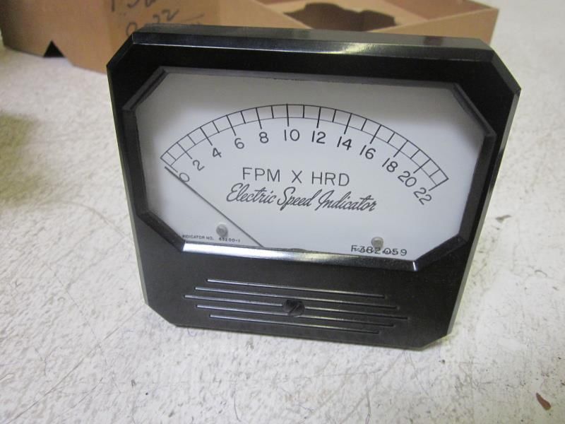 GENERAL ELECTRIC 65200-1 PANEL METER  0-22 FPM X HRD NSMP