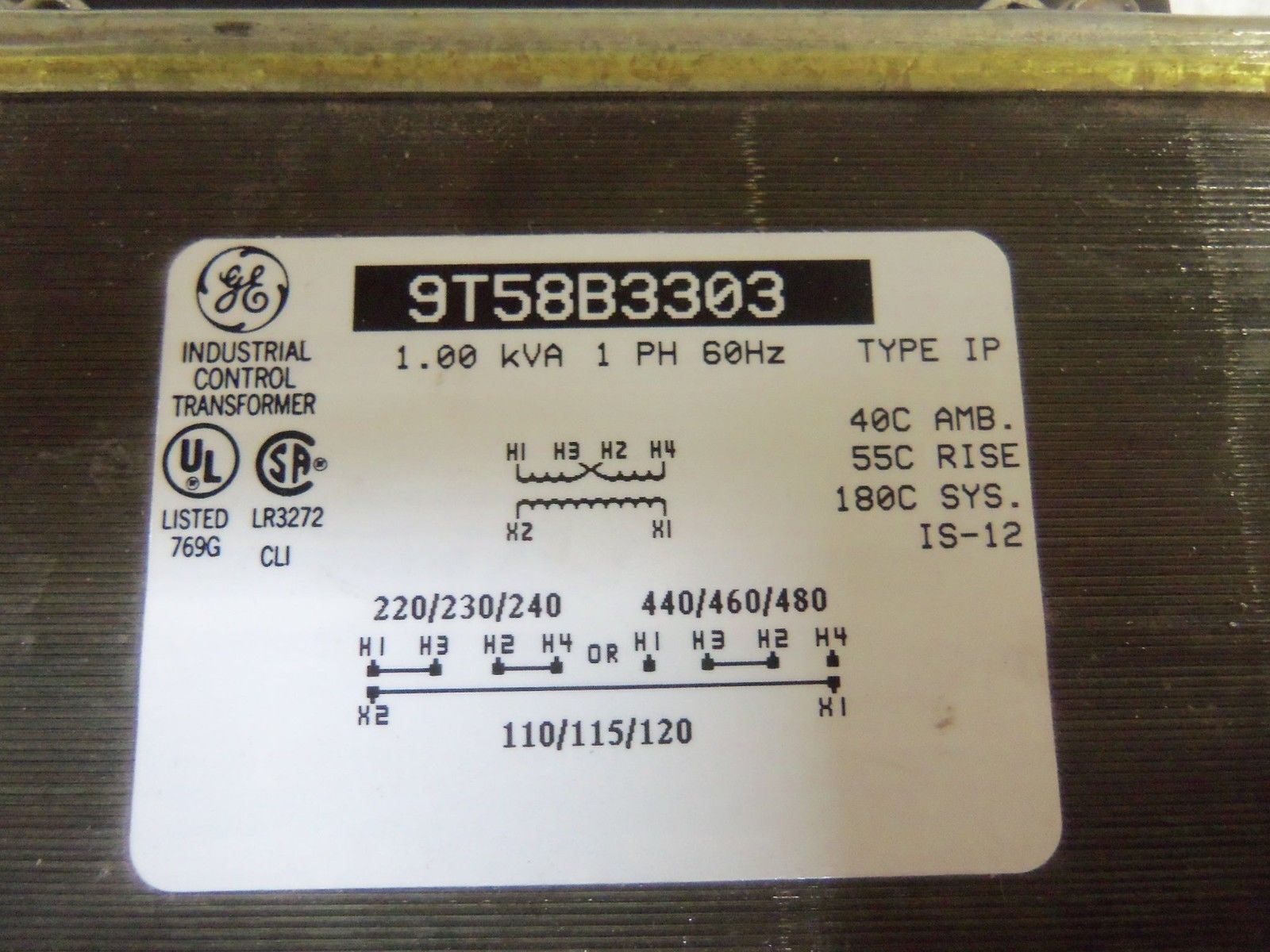 GENERAL ELECTRIC 9T58B3303 TRANSFORMER UNMP