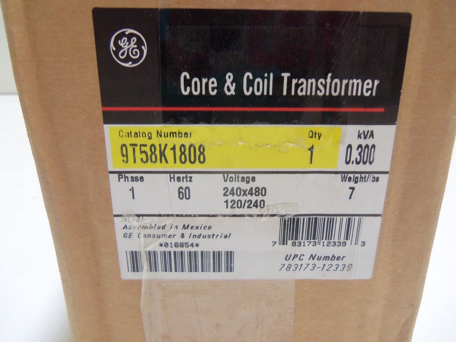 GENERAL ELECTRIC 9T58K1808 TRANSFORMER  NSFS