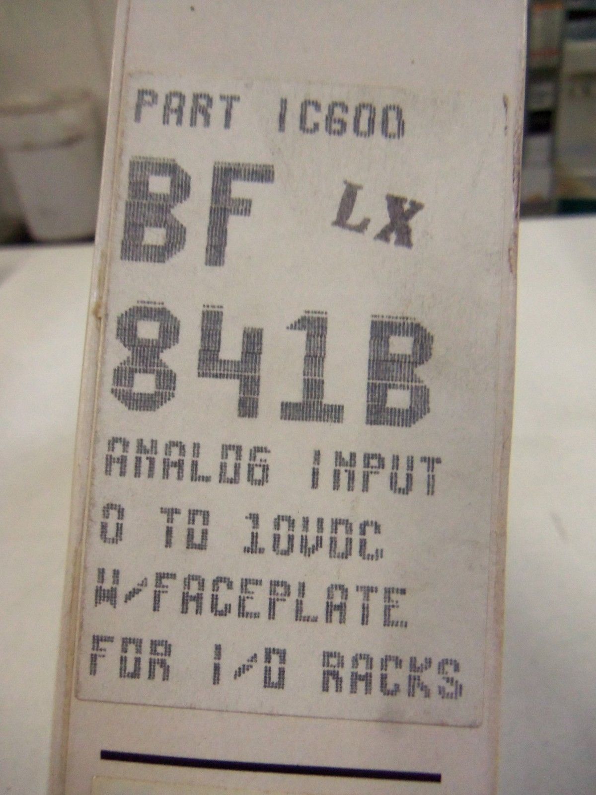 GENERAL ELECTRIC ANALOG INPUT IC600BF841B  NSMP