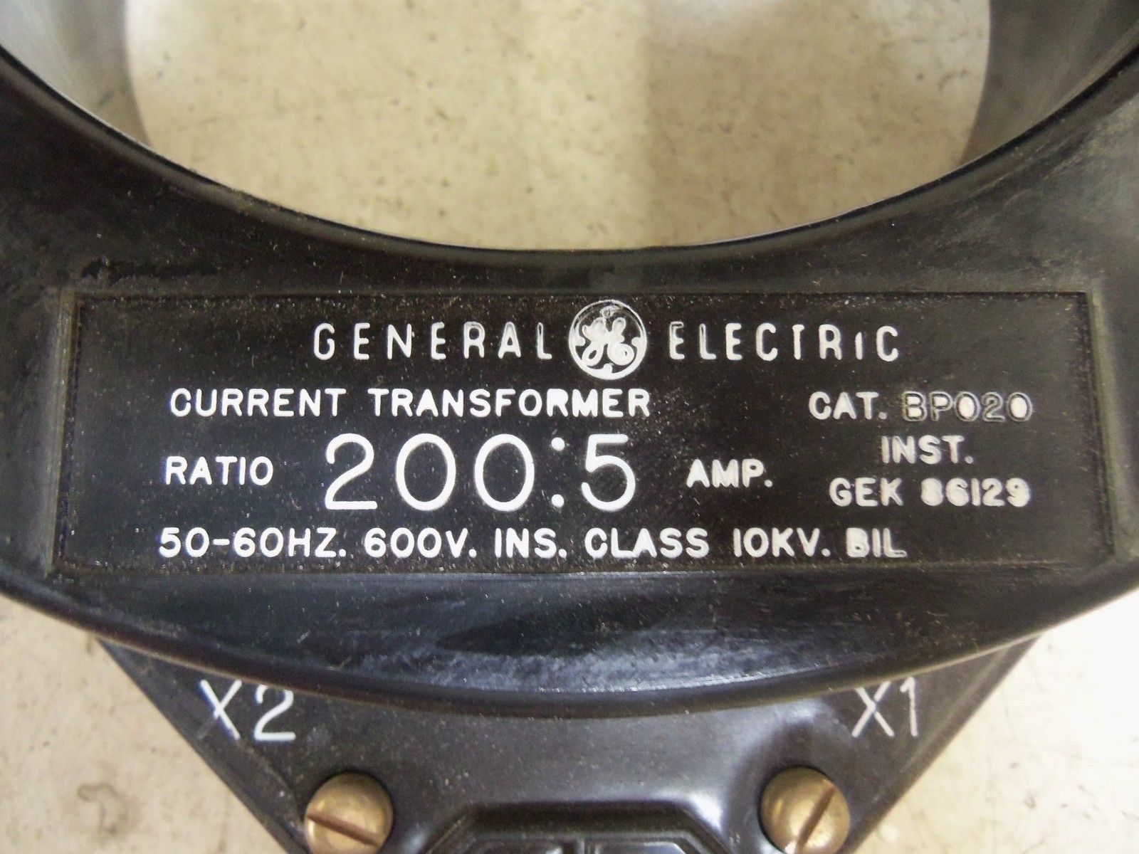 GENERAL ELECTRIC BP020 CURRENT TRANSFORMER UNMP