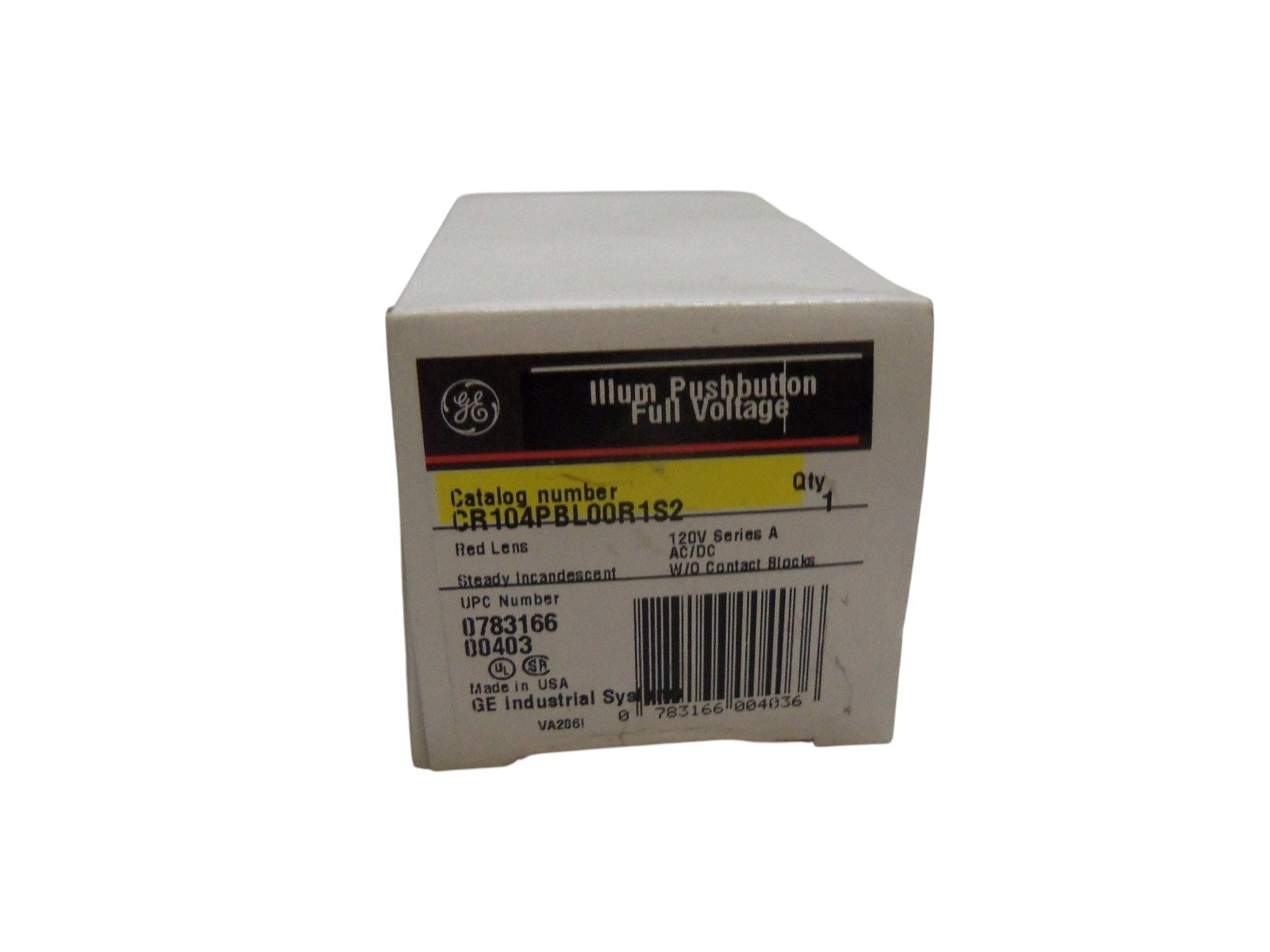 GENERAL ELECTRIC CR104PBL00R1S2 PUSHBUTTON NSMP