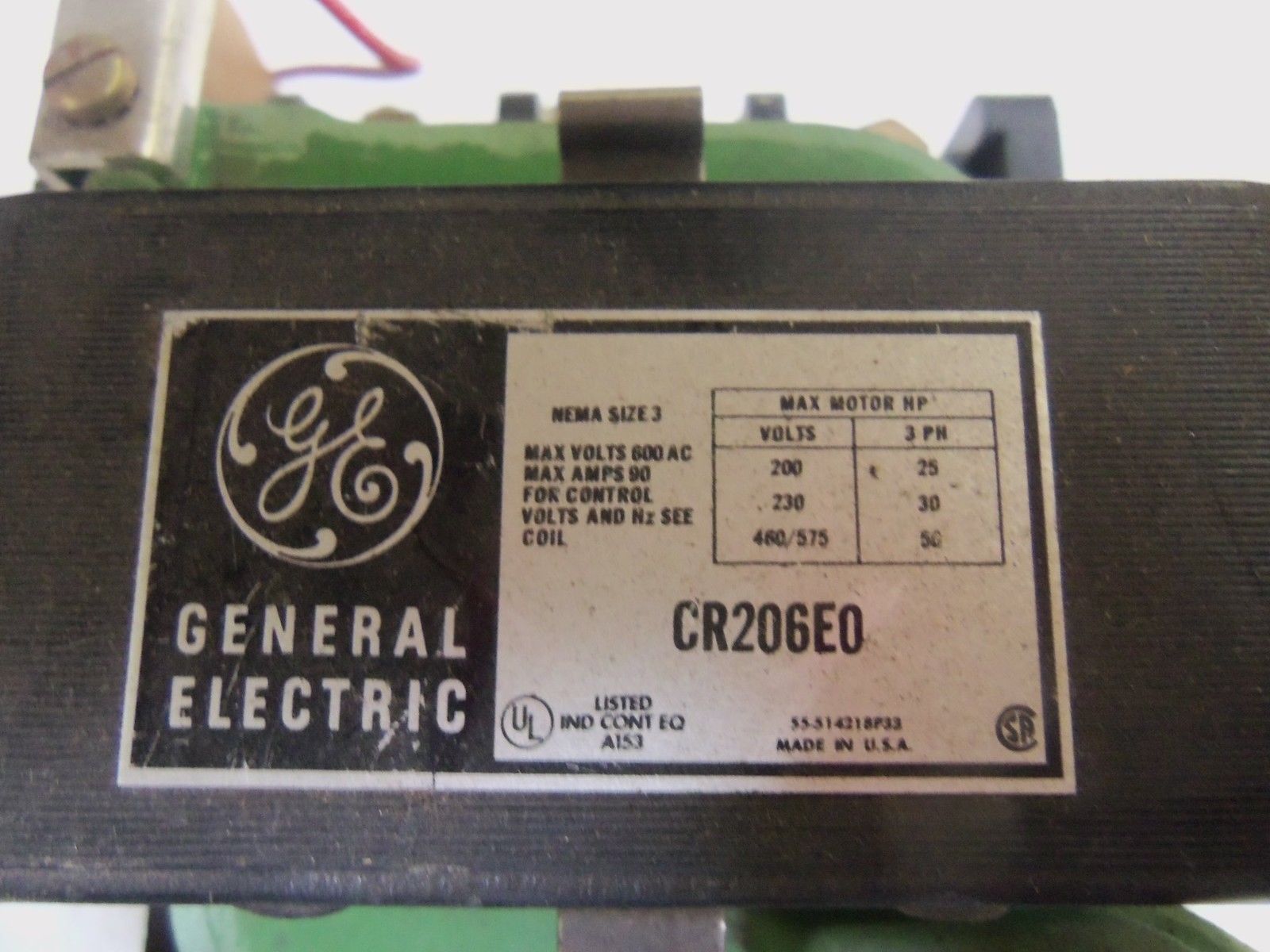 GENERAL ELECTRIC CR206E0 STARTER UNMP