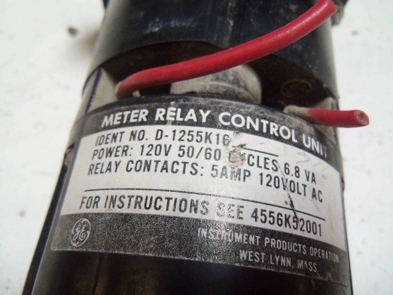 GENERAL ELECTRIC D-1255K16716 METER RELAY CONTROL UNIT UNMP
