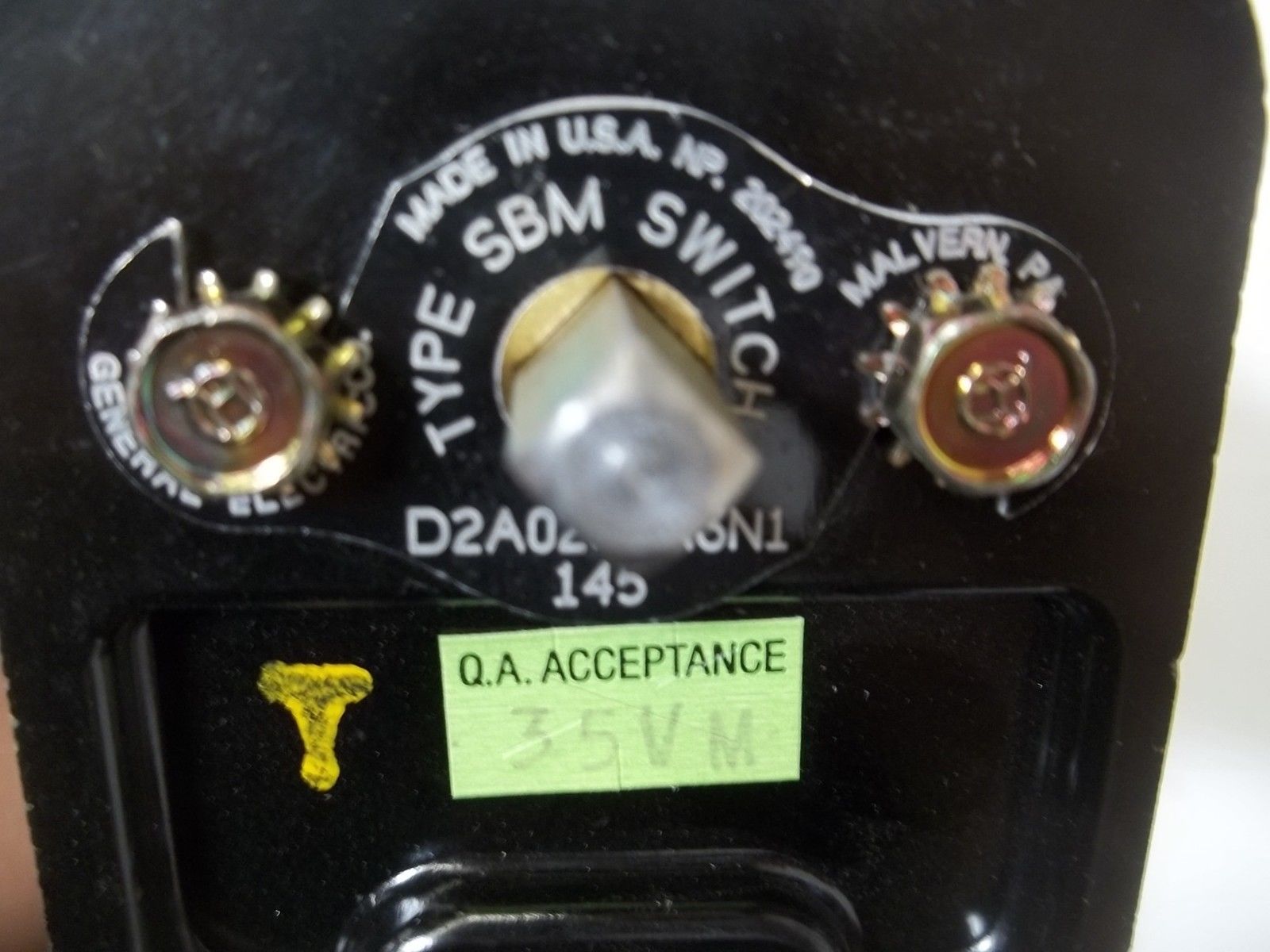 GENERAL ELECTRIC D2A02R1A3N1N TYPE SBM SWITCH UNMP