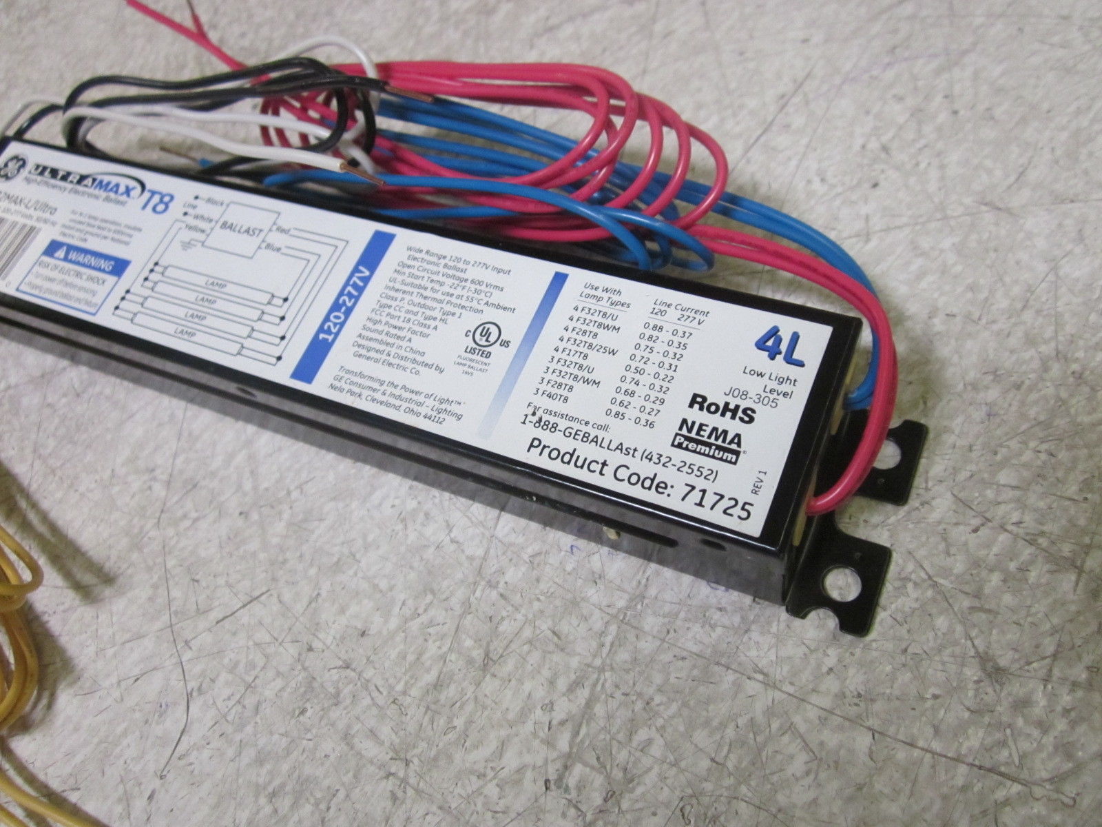 GENERAL ELECTRIC GE432MAX-L/ULTRA BALLAST NSNP