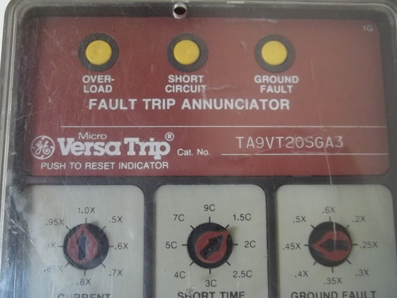 GENERAL ELECTRIC TA9VT20SGA3 MICRO VERSA TRIP *USED*