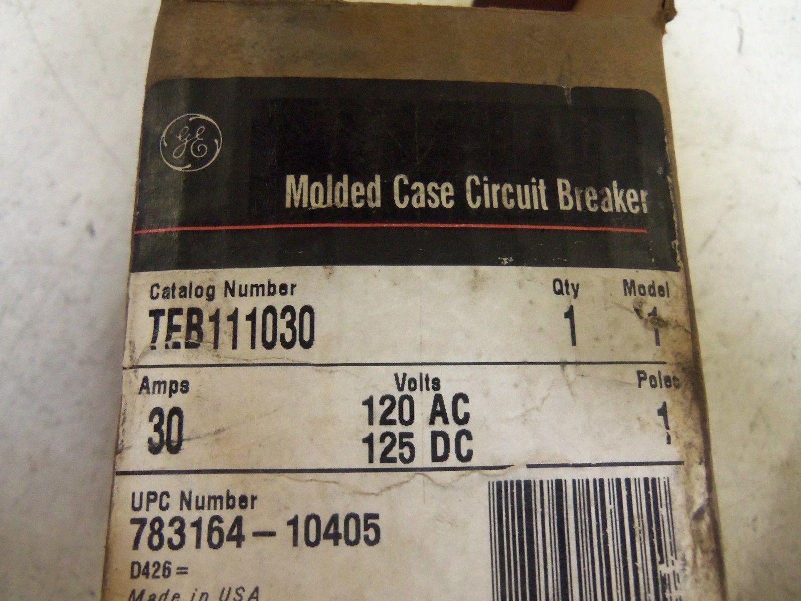 GENERAL ELECTRIC TEB111030 CIRCUIT BREAKER *NEW IN BOX*