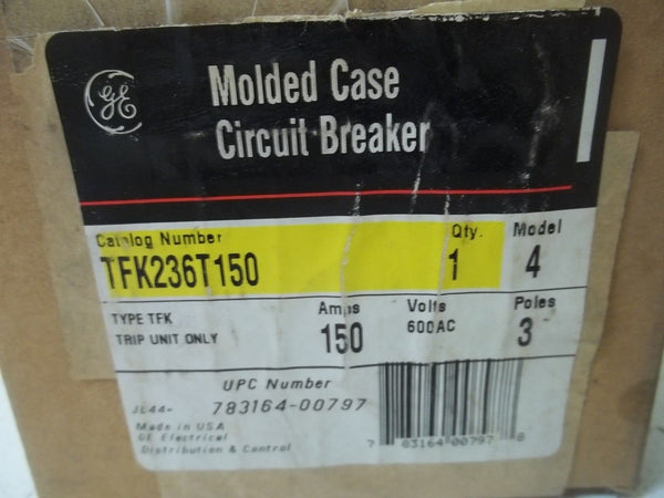 GENERAL ELECTRIC TFK236T150 MOLDED CASE CIRCUIT BREAKER NSMP
