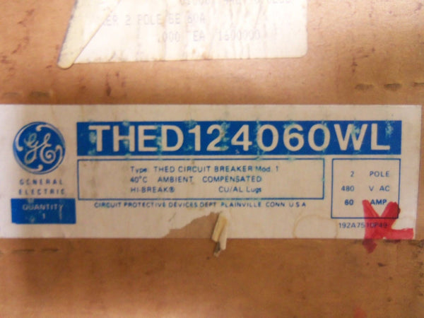 GENERAL ELECTRIC THED124060WL CIRCUIT BREAKER NSMP
