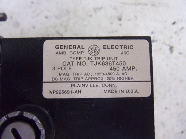 GENERAL ELECTRIC TJK636T450 CIRCUIT BREAKER TRIP UNIT UNMP