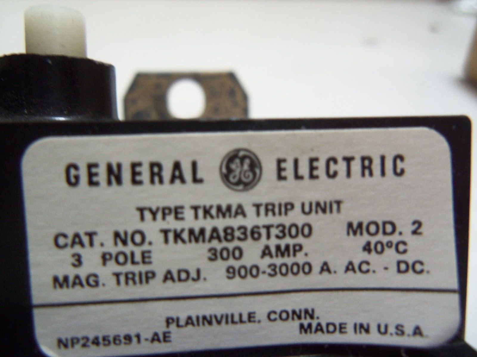 GENERAL ELECTRIC TKMA836T300 TRIP UNIT  UNMP