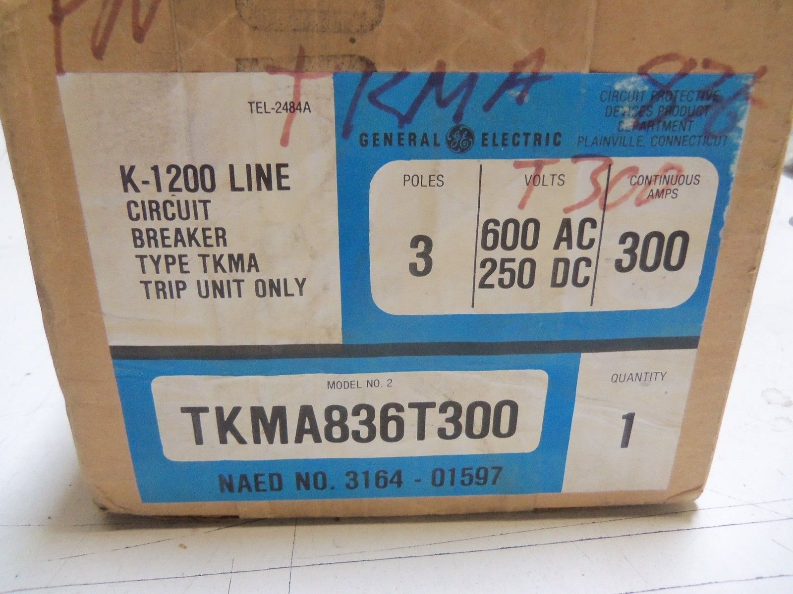 GENERAL ELECTRIC TKMA836T300 TRIP UNIT  UNMP