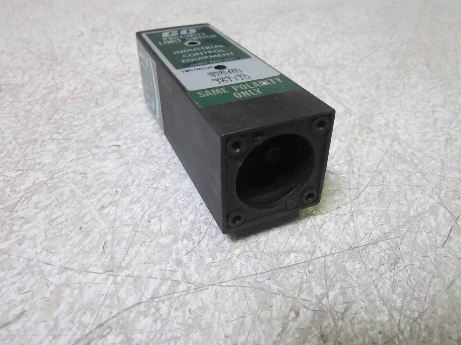 GENERAL EQUIPMENT & MFG CO. 161110 GO PROXIMITY LIMIT SWITCH UNMP